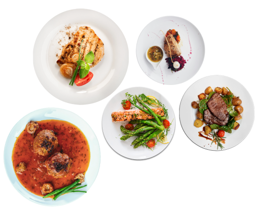 Selection of Jerusalem Catering gourmet plated dishes