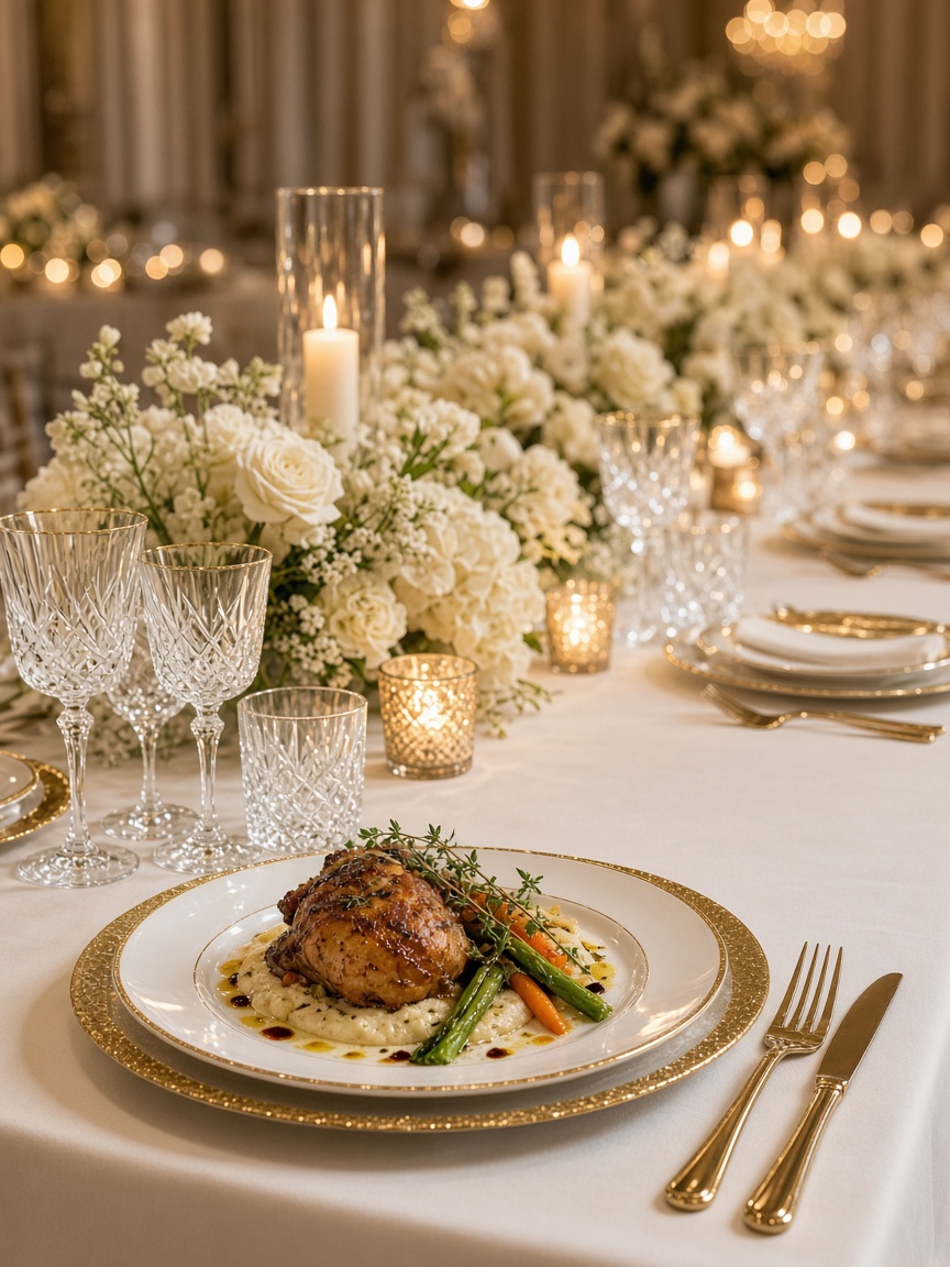 Elegant wedding buffet